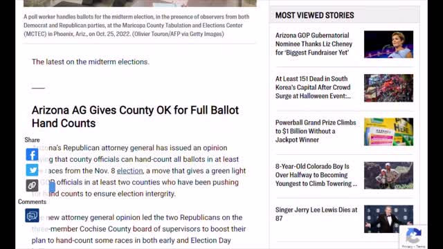 Arizona AG Gives County OK for Full Ballot Hand Counts