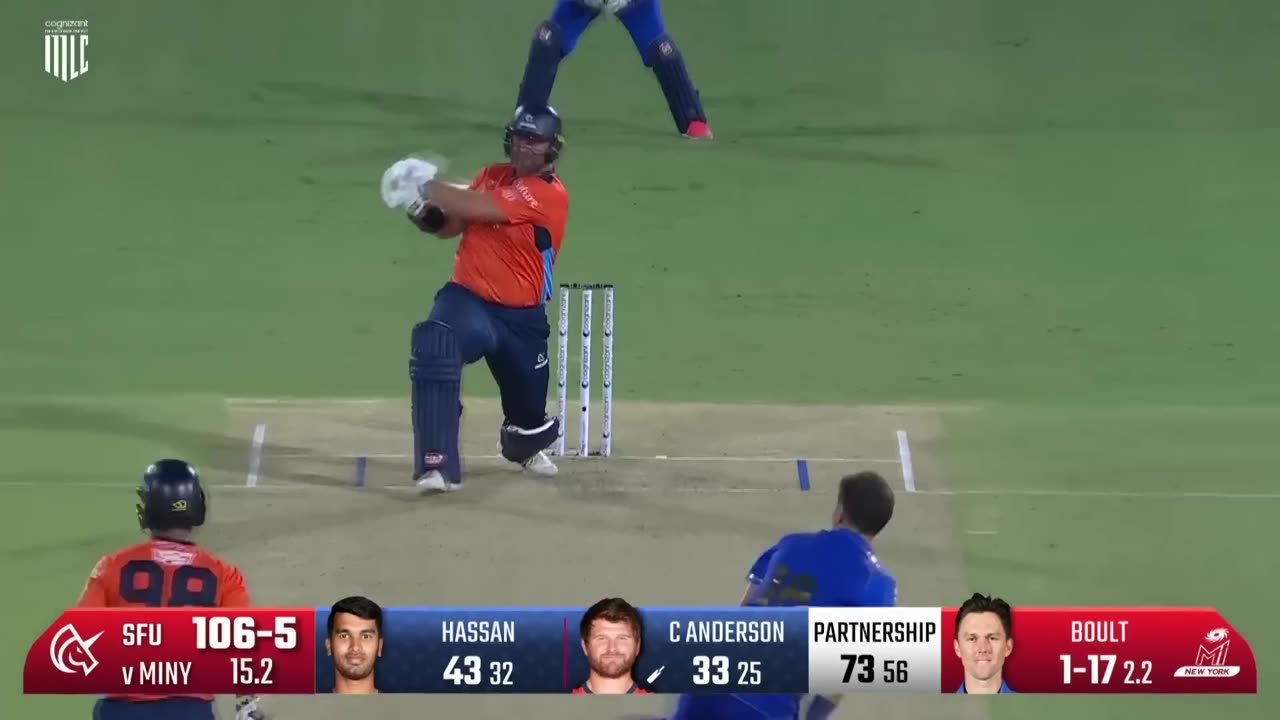 Cognizant Major League Cricket with a masterful spin attack! San Francisco Unicorns vs MI New York