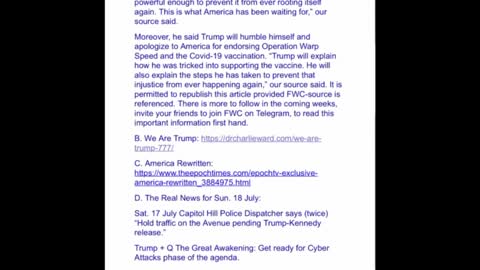 SITUATION UPDATE 7/20/21