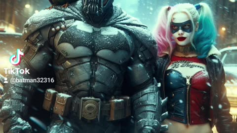 Batman and Harley ai art