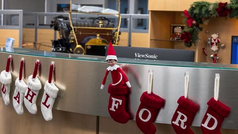 🧦 Looks like Henry claimed his favorite stocking at Dahl Ford! 🎅🎁