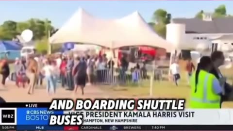 Kamala Harris Busses in Her Support