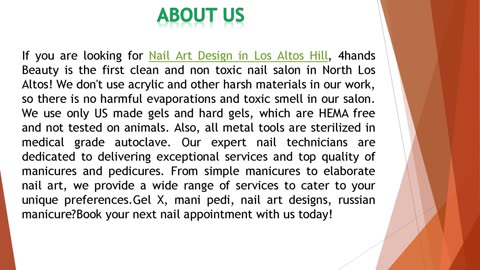 If you are looking for Nail Art Design in Los Altos Hill