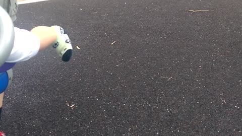 Little girl enjoys playtime at the park