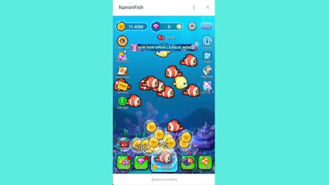 new mining mini app telegram play to earn nanonfish