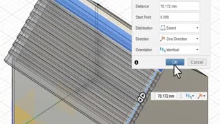 Fusion 360: pattern on path roof shingles