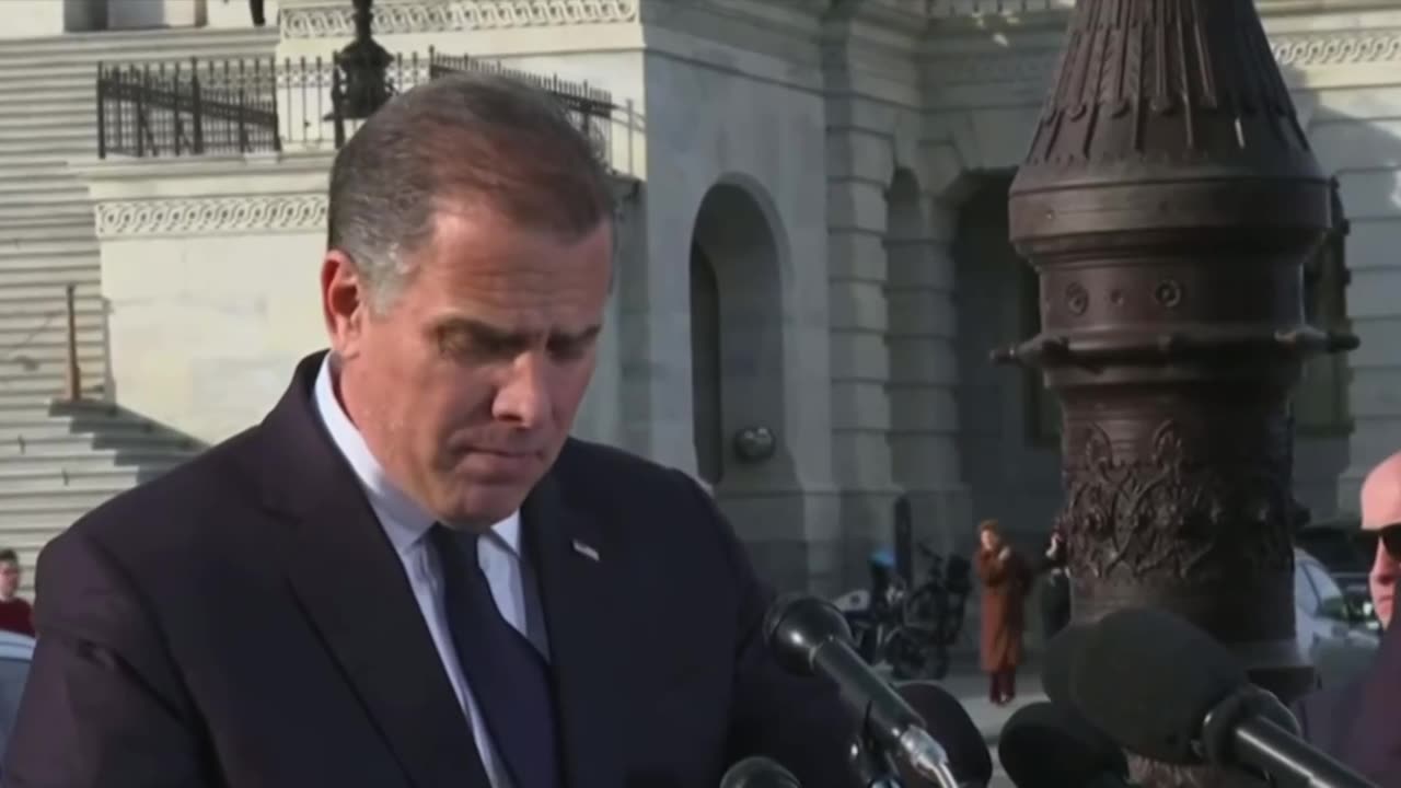 Hunter Biden - The Crackhead makes a Statement in Front of the Capitol