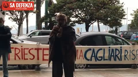 Cagliari Sit-in solidarietà con Trieste