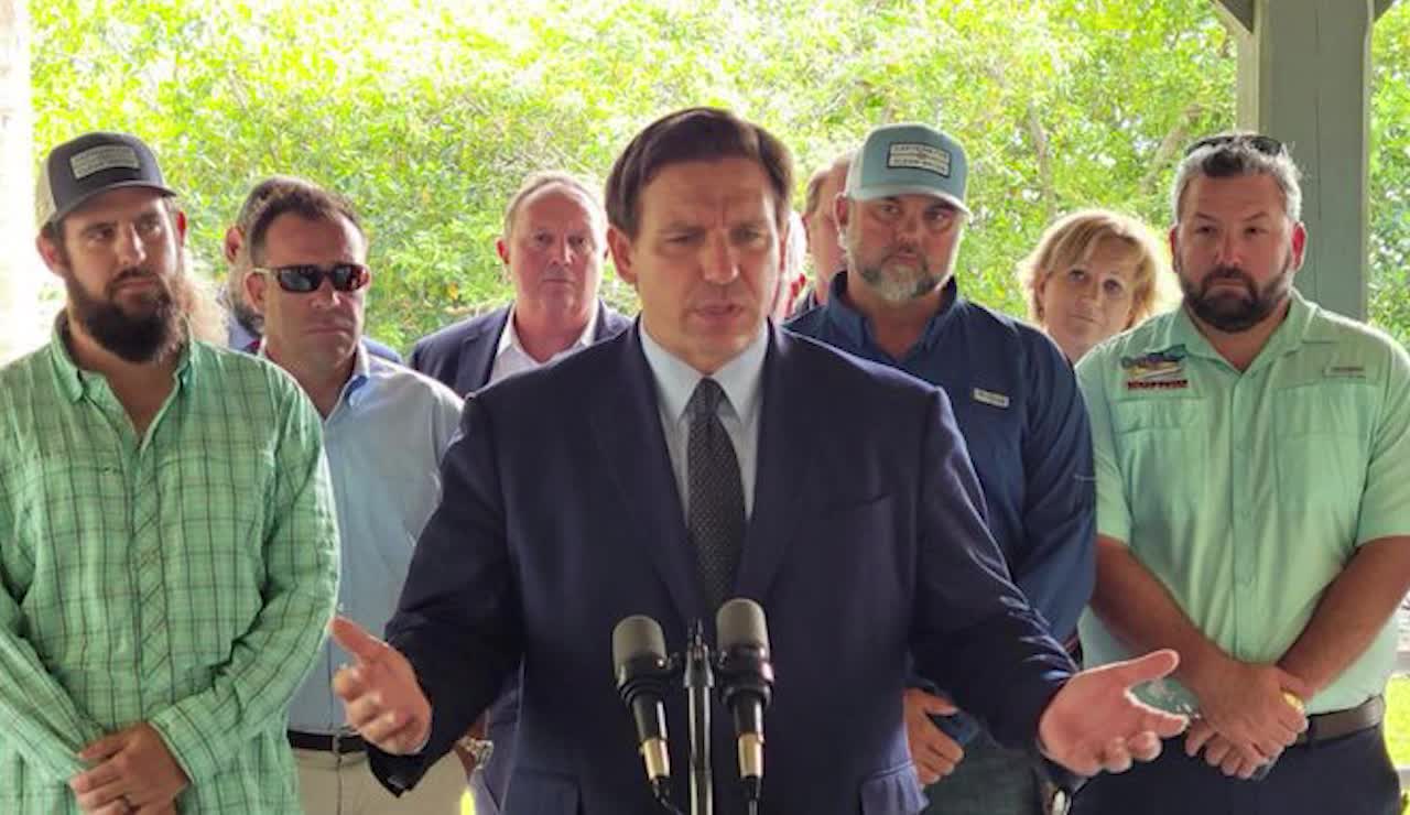 Gov. DeSantis Is in Bay County Responding to Wildfire Damages