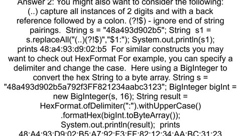 How do I transform quot48a493d902b5quot into quot48a493d902b5quot in Java