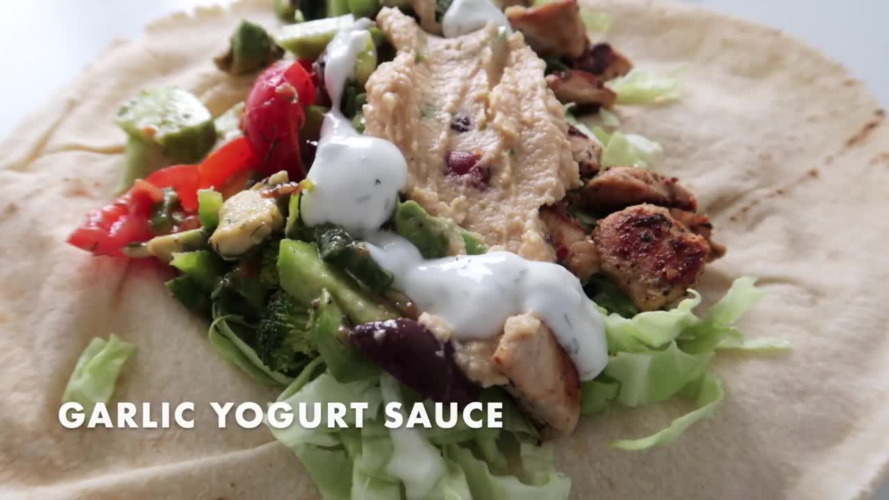 Healthy Chicken Wraps | Healthy and Easy Mediterranean Dinner Recipe