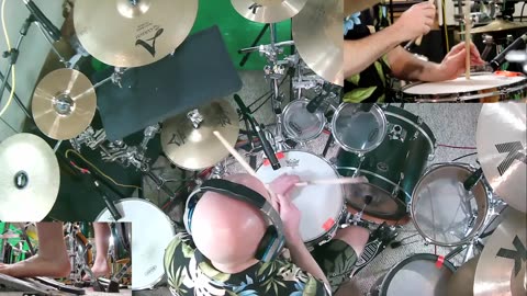 Clear Sky Revisited by Anthony & The Persistents (Anthony Michael Angelo Drum Tracking Video) 3of10