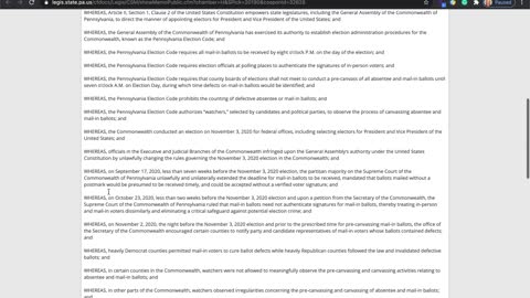 House of Representative in PA Resolution of the General election