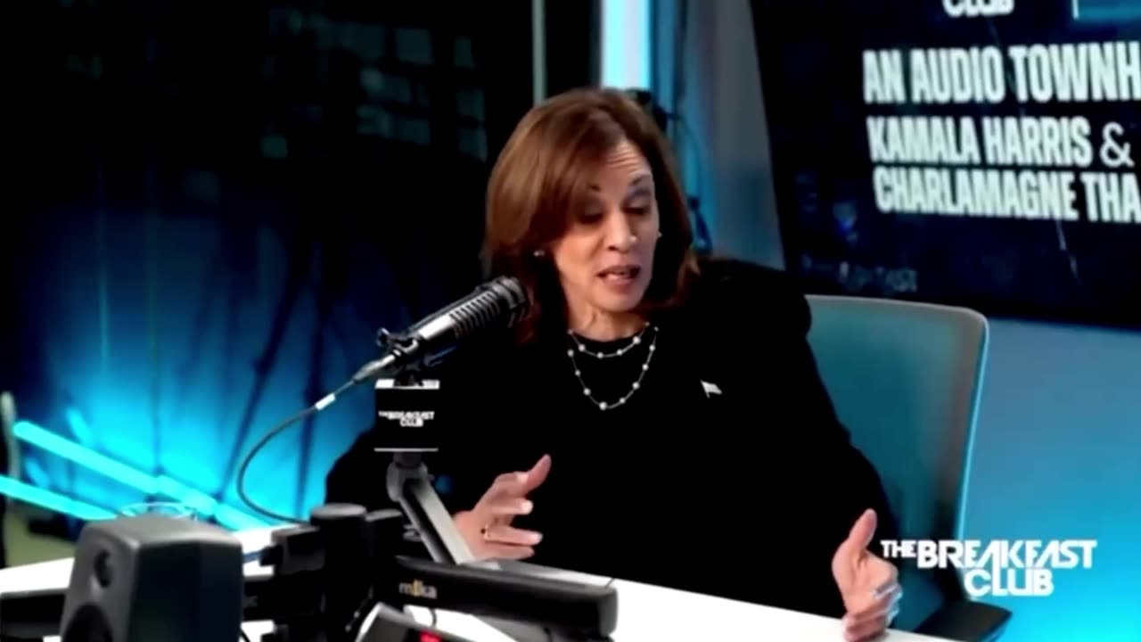 Does Kamala ADJUST an earpiece during an Interview?!