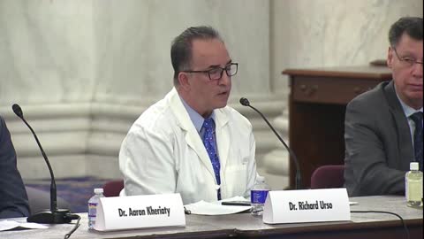 Dr. Richard Urso speaks at Senate hearing.