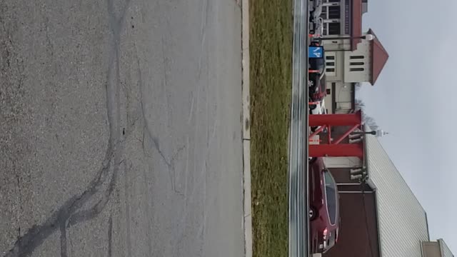 Bus at Indiana fair groung running