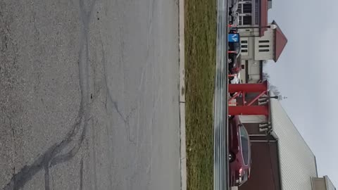 Bus at Indiana fair groung running