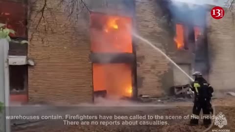 Footage of strong fire in Russian capital Moscow