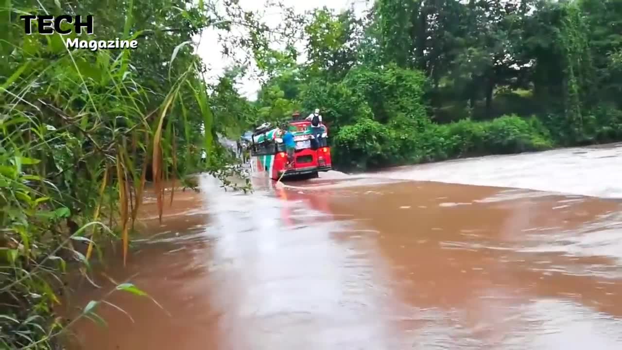 Crazy Bus VS Dangerous Roads | Bus Nearly Falls off Cliff, Crossing Extremely Muddy & Steep Hill