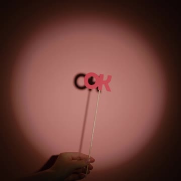 Person Holding Small Text Sign in Spotlight