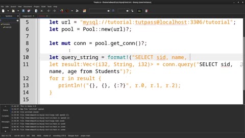 Rust Database MySQL Select Statement