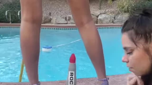 she lit the rocket…