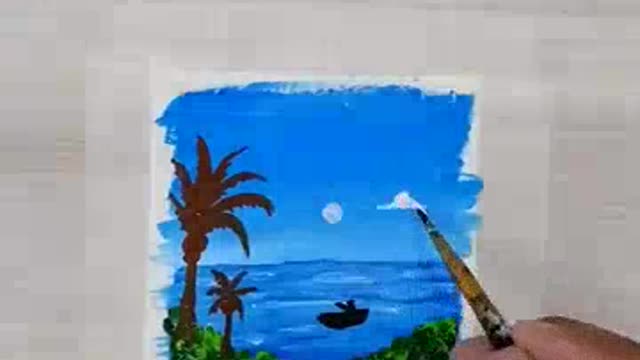 -Mini canvas scenery drawing #shorts.mp4