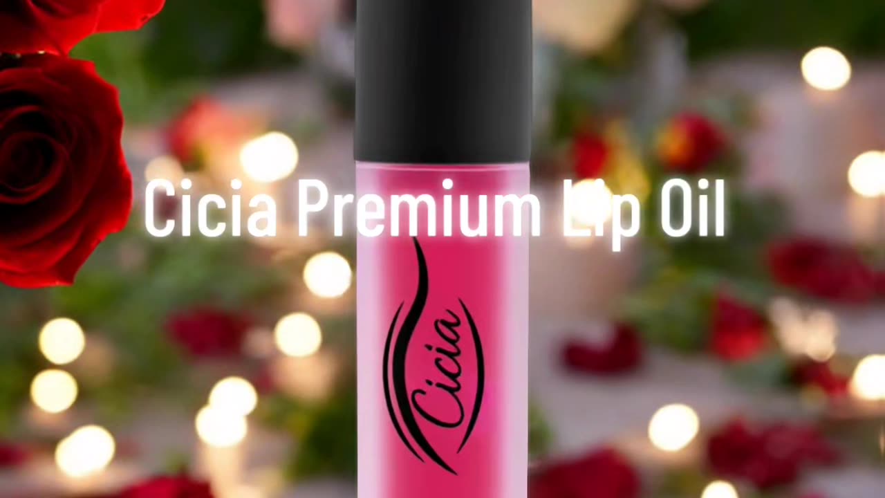 Cicia Premium Pink Lip Oil - Cherry Moisturizing and Nourishing Glossy Finish | Lip Care Treatment