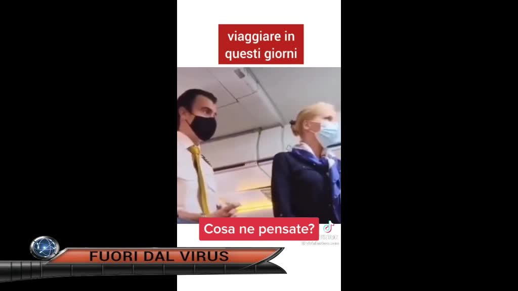 PASSEGGERA NON VUOLE SEDERSI VICINO A UN NON INOCULATO! IL PILOTA INTERVIENE.