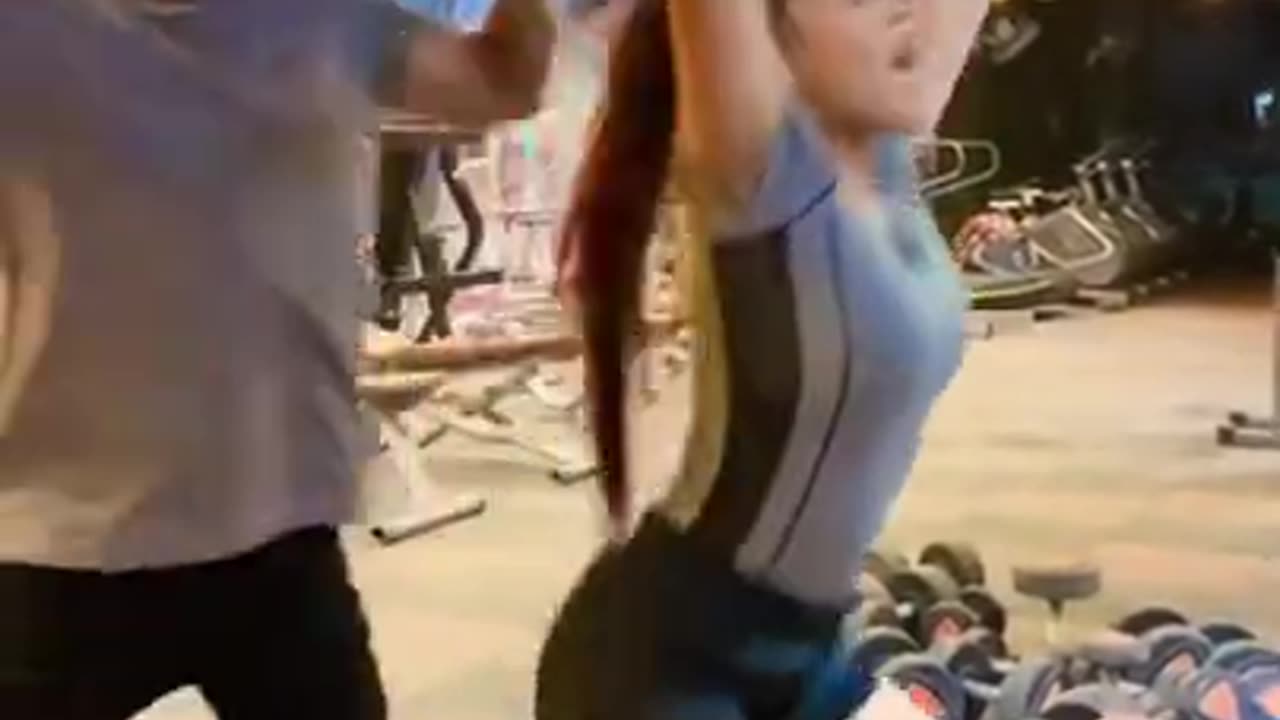 Sexy hot girl funny moments in gym