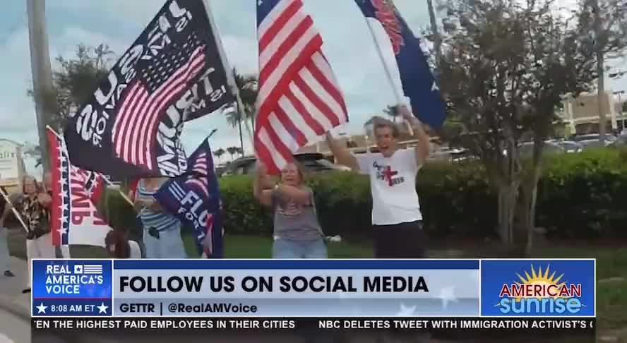 MAGA Supporters Show Up IN FORCE To Welcome Trump Back To Mar-a-Lago