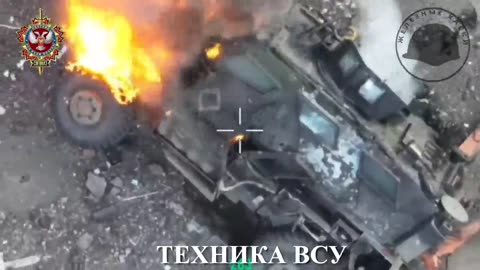 Drone Operator Destroys an American MRAP in Chasov Yar