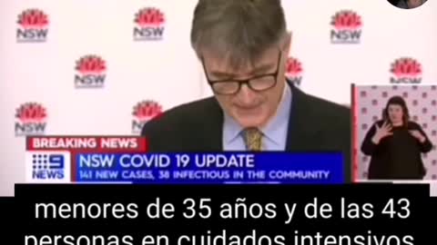 Ministro de, Salud de Australia el 100% de los internados por covid están vacunados