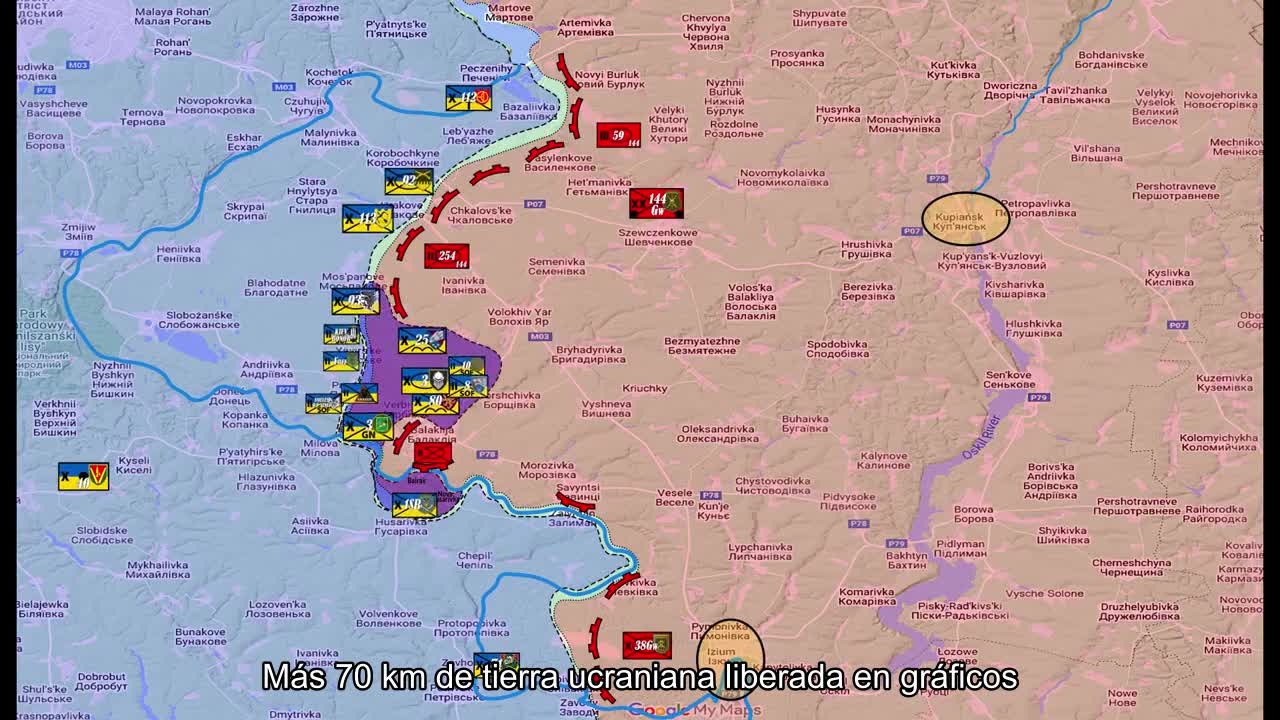 ️Más 70 km de tierra ucraniana liberada en gráficos
