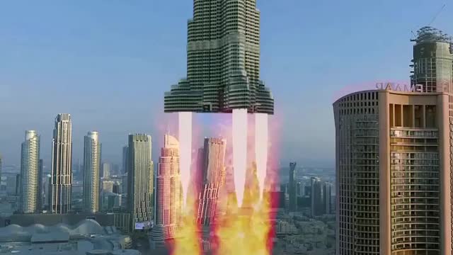 Burj Khalifa ready to Takeoff 😱
