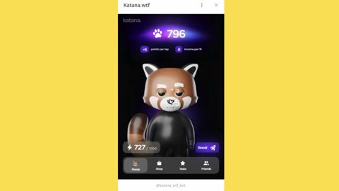 new mining mini app bot telegram katana.wtf