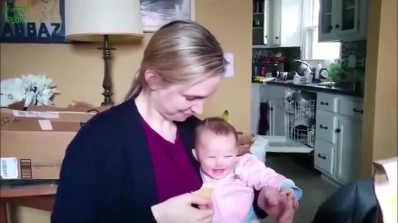 "Try Not To Laugh Challenge: Cute Mother and Baby Face Reactions Edition!"