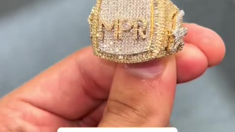 Men's Solid Gold & Diamond Money, Respect & Power Ring