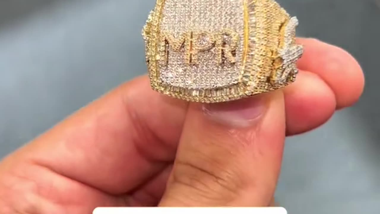 Men's Solid Gold & Diamond Money, Respect & Power Ring