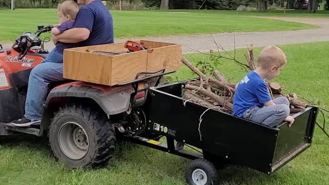 Tree Chopping Day - 4 wheeler ride