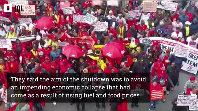 National shutdown: Cosatu, Saftu workers march in Cape Town
