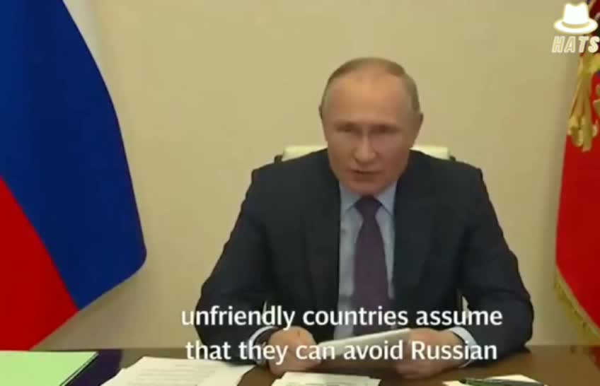 Putin stating how the west won't be able to replace Russian energy supplies...