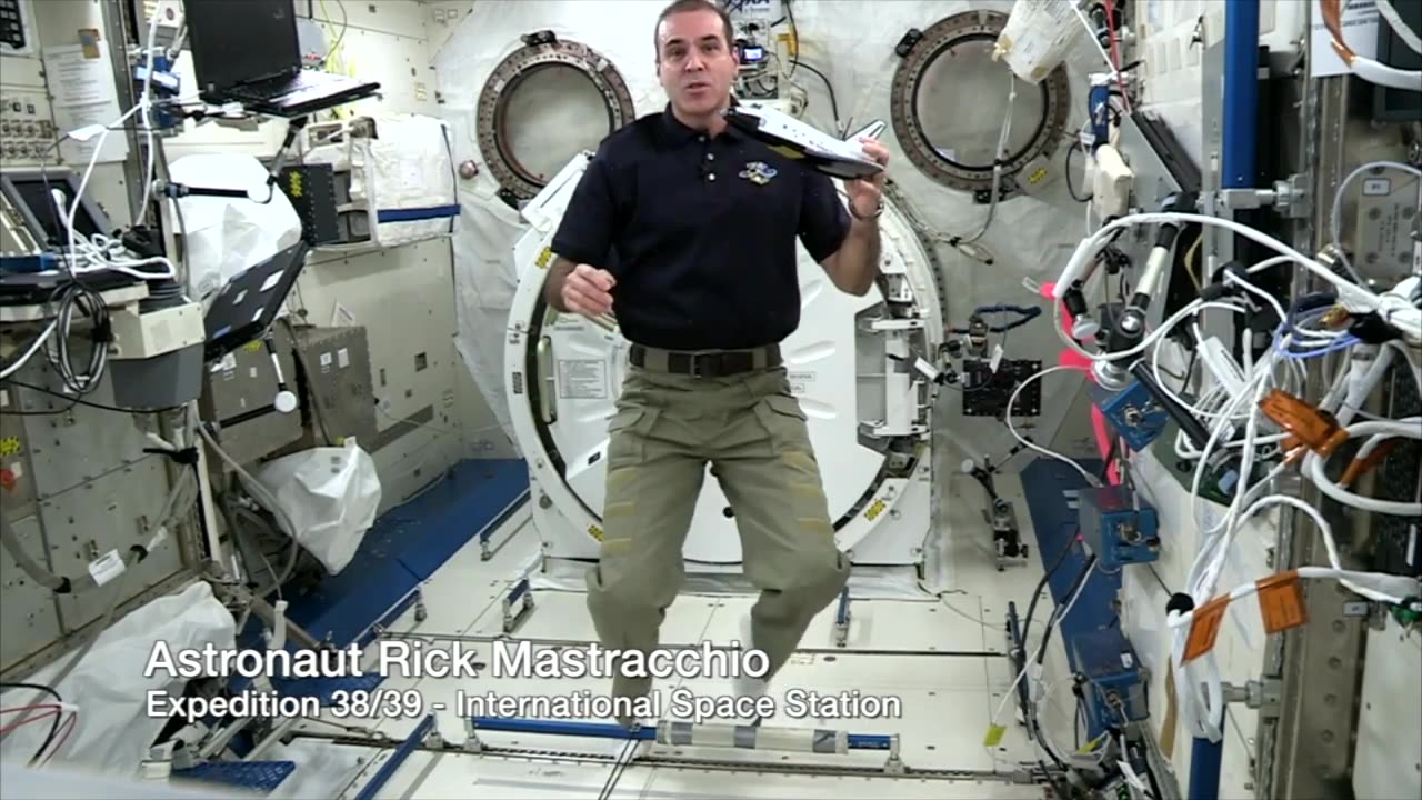 Station Astronauts Do Experiment for 'Cosmos'