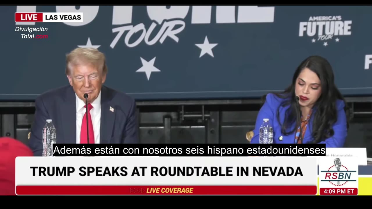 Mayra Flores Presents President Trump At Hispanic Roundtable in Las Vegas, NV