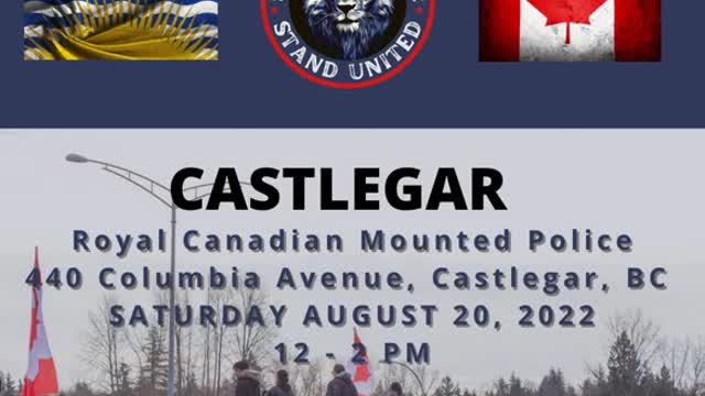 STAND UNITED. AUG 20TH 2022 NOW 24 CITIES CANADA-WIDE . INFORMED CONSENT WAS DELIVERED TO ALL 24 THE RCMP DETACHMENTS BY REGISTERED MAIL. MORE TO COME. Alright alright Canada! Are you ready?! Look what we have here - the West is standing up and speaking o