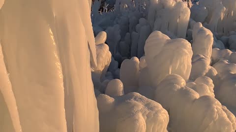 Incredible Ice Formations in Michigan