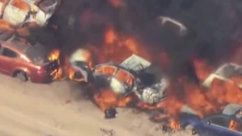 More Than 1,500 Cars Burn in Massive Junkyard Fire in SoCal