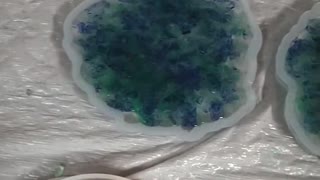 Geode-shaped drink coasters