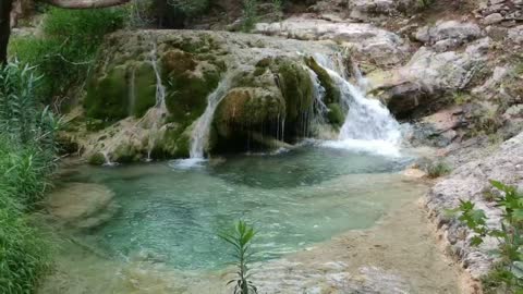 small and big waterfall