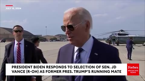 Biden responds to J.D. Vance as Trump's running mate